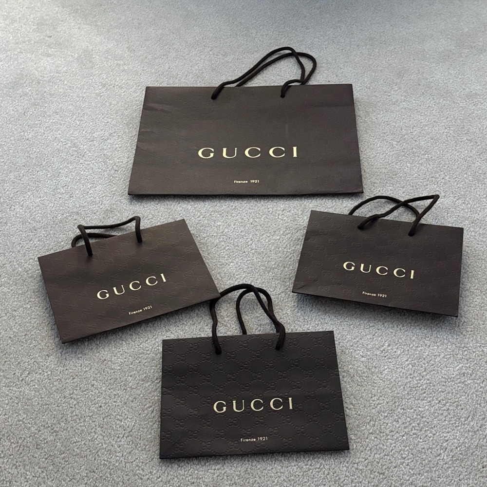Gucci Dark Brown Shopping Bag Collection
